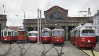 Verkehrsmuseum Remise und historische Fahrzeuge in Wien-Erdberg.